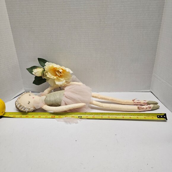 Mon Ami Designs Belle Sugar Plum Ballerina Soft Pink Gold Plush Decor Doll - Picture 14 of 16